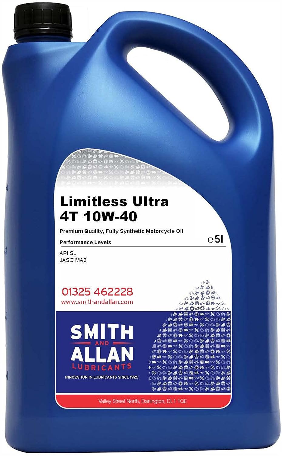 Fully Synthetic 10W-40 Motorcycle Engine Oil Ultra 4T 4-Stroke 5 Litre 5L