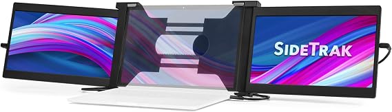 SideTrak Axis Triple Portable Monitor for Laptop | Attachable 11.9 FHD IPS Three Screen Laptop | Compatible with Mac, PC, Chrome | Powered by USB or HDMI