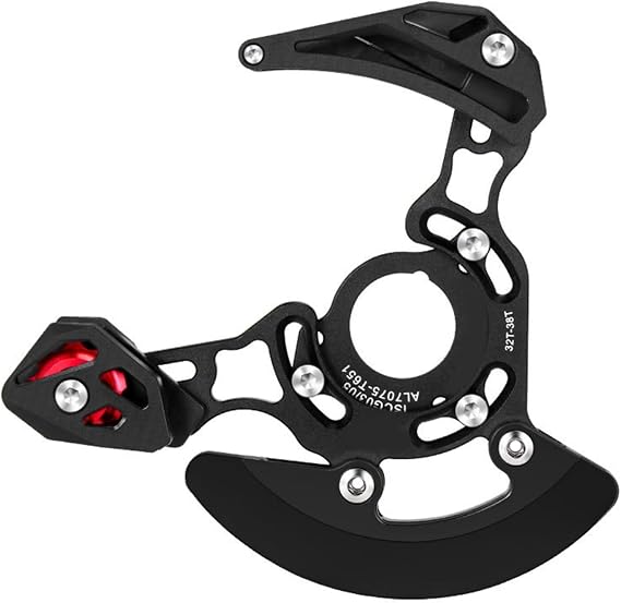 MTB Chain Guide Protector for ISCG03/ISCG05, Aluminum Alloy Guard for 32T-38T Single Ring, Easy Install Black Finish