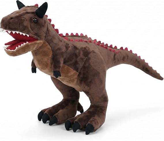 Carnotaurus Dinosaur Plush Stuffed Animal - Realistic Detailed 20.5" Lifelike Soft Toy for Collectors and Dino Fans