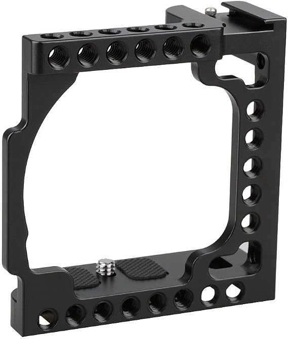 CAMVATE Camera Cage for Sony Alpha A6600/A6500 with Conversion 1/4"-20 Adapter Hole(Black) - 1380