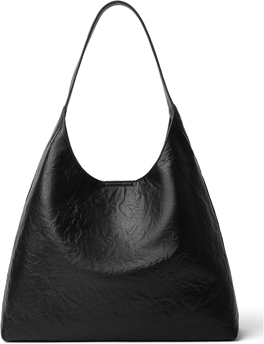 Womens Slouchy Bag, Soft Vegan Leather, Lightweight Large Capacity Work Bag for Everyday Use