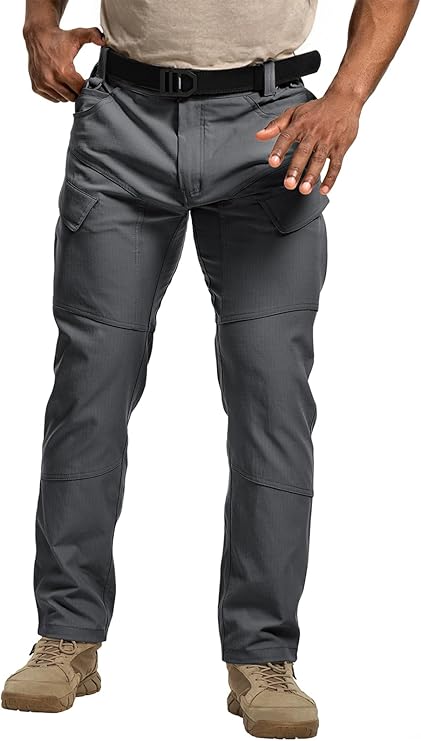 Tactical Pants Men's Flex Ripstop Water-Resistant Lightweight Stretch Cargo Trousers for EDC Outdoor Work Hiking