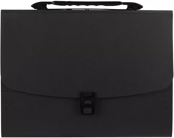 Folders,Document Organiser, Protective File Storage,13 Pockets,Portable File Wallet Storage/Green (Color : Black)