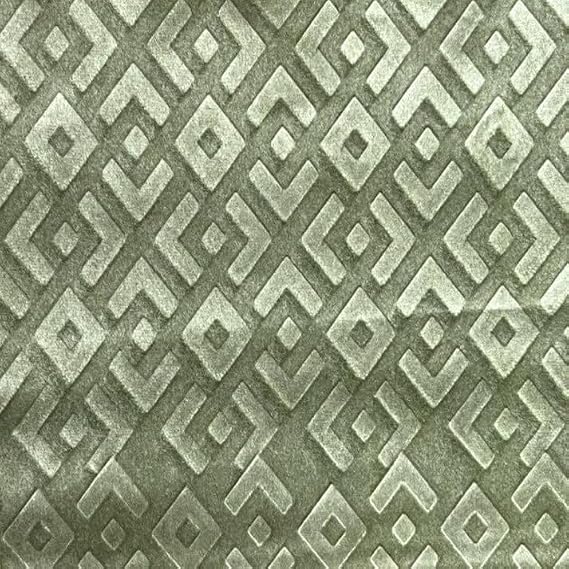 Gate Olive Brocade Velvet Fabric Cut by the Yard, Ideal Embossed Material for Upholstery Coaches and Chairs, Drapery, Pillows, Slipcovers, Tablecloths, Sewing, DIY, Etc