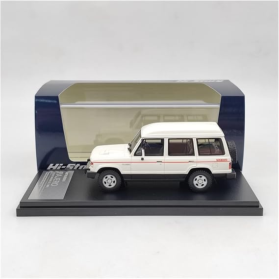 Scale Finished Model Car 1/43 For Mitsubishi Pajero 1988 Simulation Metal Toys Off-road Car Models Diecast Vehicle Collection Ornament Miniature Replica Car (Color : White)