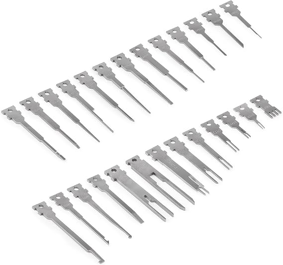 JRready ST5278 Replacement Tips for Pin Removal Tool 26PCS Pin Extractor Tool Tips Electrical Terminal Release Tool Compatible with Deutsch AMP/TE Molex Delphi JST Harting Connectors & More