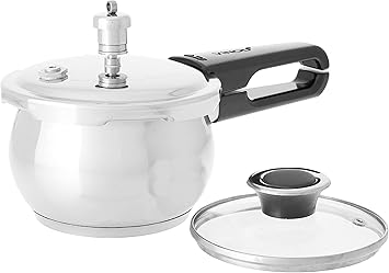 Vinod 1.5L Splendid Plus Handi Stainless Steel Pressure Cooker, 1.5-Liter