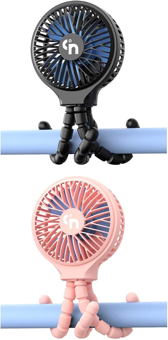 Stroller Fan Black and Pink