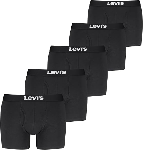 Levi's Men's 5-pack Boxer Brief, Soft Cotton, Tag-free, Breathable Comfort