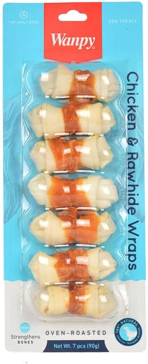 Wanpy Chicken Wrapped 7-Piece Chewable Bone 90 Gr Dog Award (7 x 90 gr)
