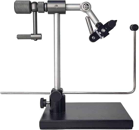 EUPHENG New Upgrade N075 Madison True Rotary Vise with Two Ball Bearings Inside More Smooth Fly Tying Vise with 360 Degree Rotation Easy Adjustment of Rotation Resistance 26 to 4/0 Hook Sizes