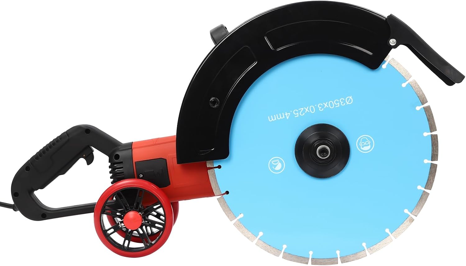110V Electric Concrete Saw, 14 4000W Circular Saws, 3000rpm 5.31 Max Grooving Depth 9.84ft Power Cord Stone Cutter-Saw WDc 12V Water Pump 2 Rolling Pulleys Masonry-Saws For Granite, Red Brick