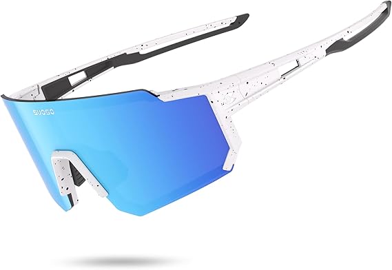 suoso Polarized Sports Sunglasses for Men TR90 Lightweight Running Glasses