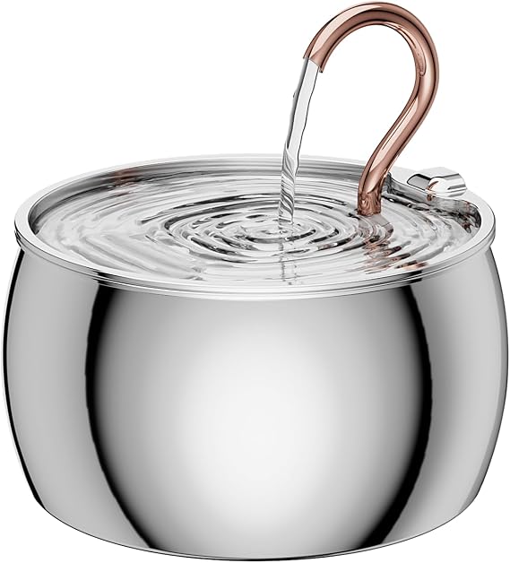 2.5L/84oz Gooseneck Kitty Spout Cat Water Fountain Stainless Steel