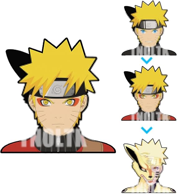 3D Motion Anime Car Decals Waterproof Stickers Anime Bumper Stickers for Car Automotive Laptop Window Skateboard Kids(N-11)