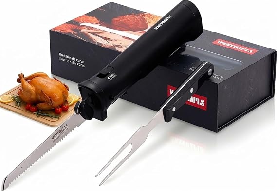 Cordless Electric Knife Rechargeable Electric Knives with Safety Lock, Ergonomic Handle, Versatile Bread Slicer, Bread Knife for Effortless Carving of Meats, Cheese Perfect for Kitchen Use