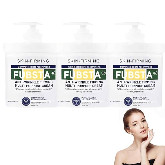 funsta Advanced Firming & Wrinkle-Reducing Cream, Skin firming Rejuvenating Serum, Anti Wrinkle Firming Multi Purpose Cream for All Skin Types, Deep Hydration Barrier (3 Bottle)