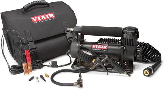 VIAIR 450P/45044 Automatic Portable Compressor, Tire Inflator Kit, Air Compressor for Truck, Jeep, SUV, and Car Tires, Air Pump Kit, Car Accessories, 100% Duty Cycle, 150 PSI/1.80 CFM, Stealth Black