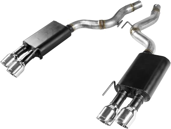Flowmaster 817807 American Thunder Axle-Back Exhaust Kit 3 Inch 409 Stainless Steel 4 Inch Polished Tips Compatible with 2018-2024 Mustang GT 5.0L without Factory Active Performance Exhaust Valves