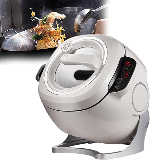 Automatic Cooking Machine - 6L Smart Wok with One-Click Start, 360 Rotation for Stir Frying, Stewing, and Cooking, Easy and Efficient for Home Use