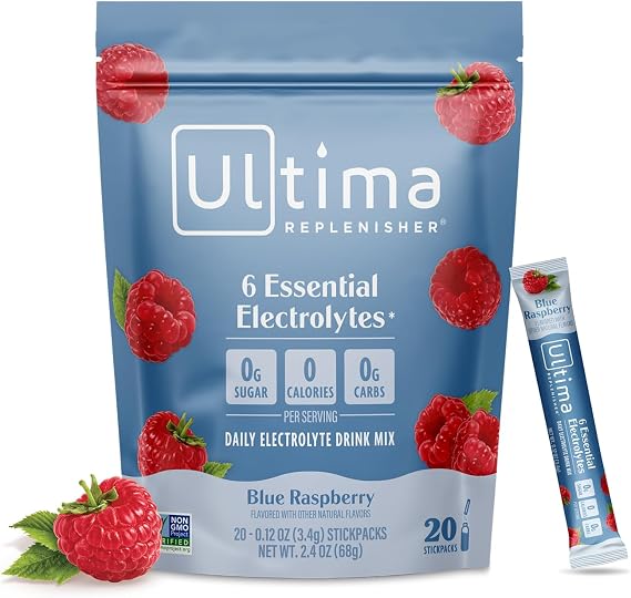 Ultima Replenisher Blue Raspberry Electrolyte Packets, 20 Stickpacks