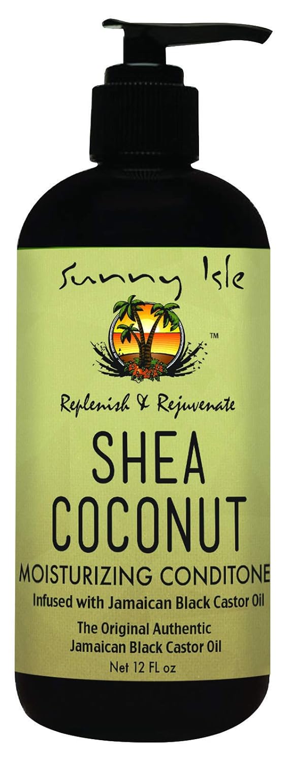 Isle Shea Coconut Moisturizing Conditioner 12oz Pack of 2 | Infused with Jamaican Black Castor Oil | Curly Hair Conditioner | Quenches & Softens Dry Curls, Waves, Coils | Paraben & Sulfate-FREE