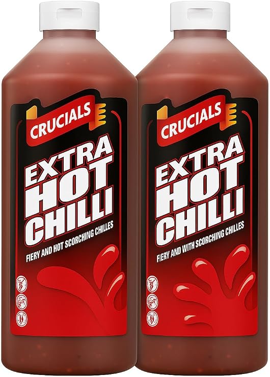 Crucials Extra Hot Chilli Sauce 1 Litre (2 Pack)