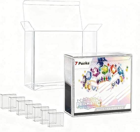 (7 Pack) PET ETB Protector Case,Clear Elite Trainer Box Display Protectors