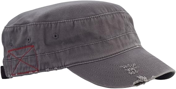 Mega Cap Cotton Distressed Washed Cadet Cap