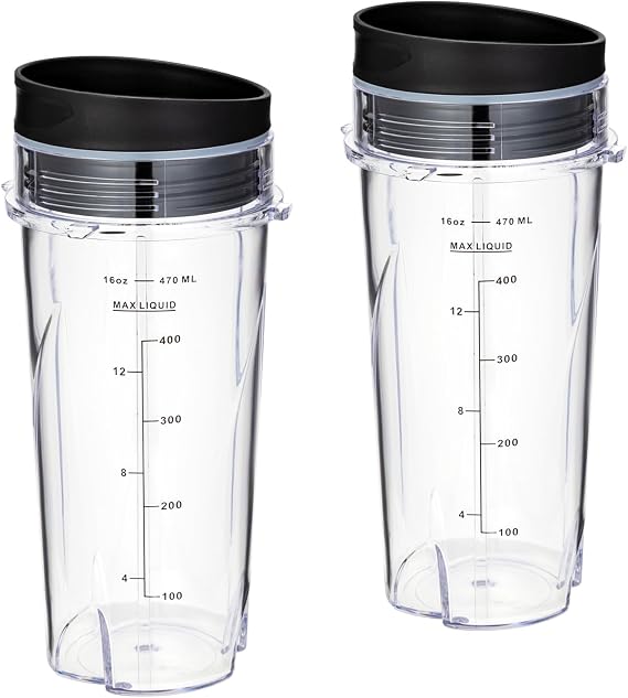 16OZ QB3001SS QB3000SS Blender Cups for Ninja Fit Compact Personal Blender