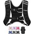 Fragraim Weighted Vest for Women Men - 8lb/10lb/12lb/16lb/22lb/25lb/30lb Weight Vest with Reflective Stripe, Detachable Phone Pouch, Ideal for Walking, Strength Training, Running, Workout, Cardio