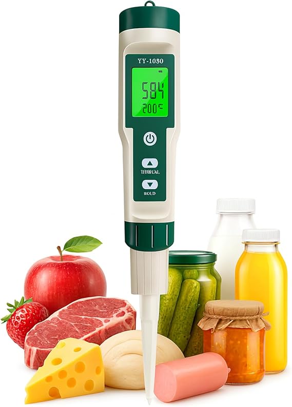 Digital pH Meter for Food, pH Tester for Sourdough Bread Dough Cosmetics