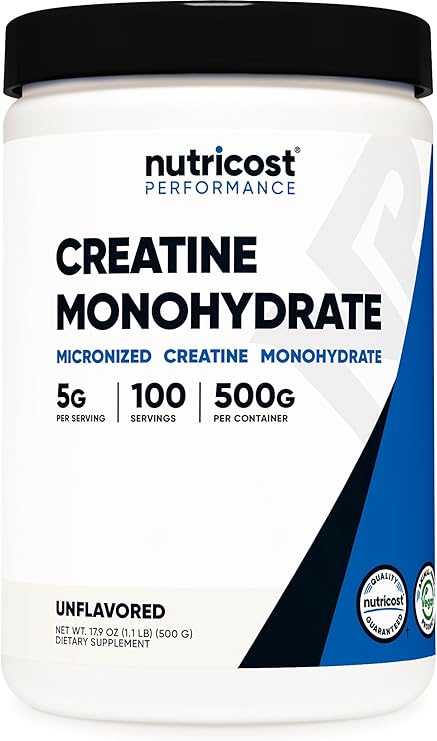 Nutricost Creatine Monohydrate Micronized Powder 500G, 100 Servings