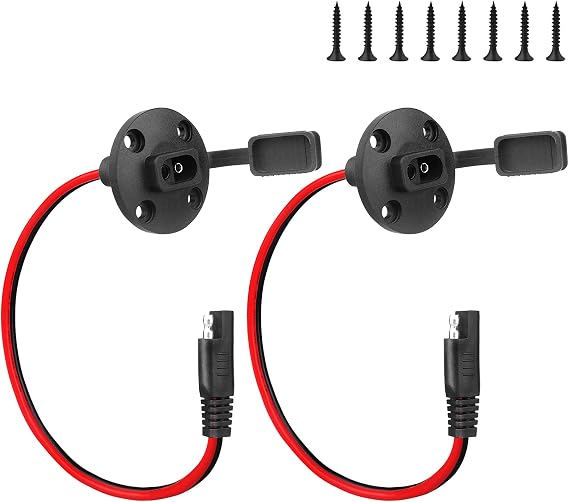 10AWG Weatherproof SAE Socket Sidewall Port Quick Connect Panel Mount