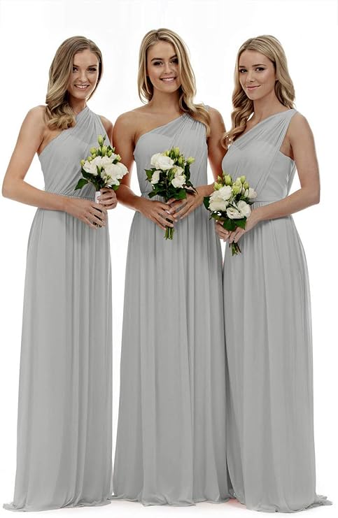 Long One Shoulder Prom Bridesmaid Dress