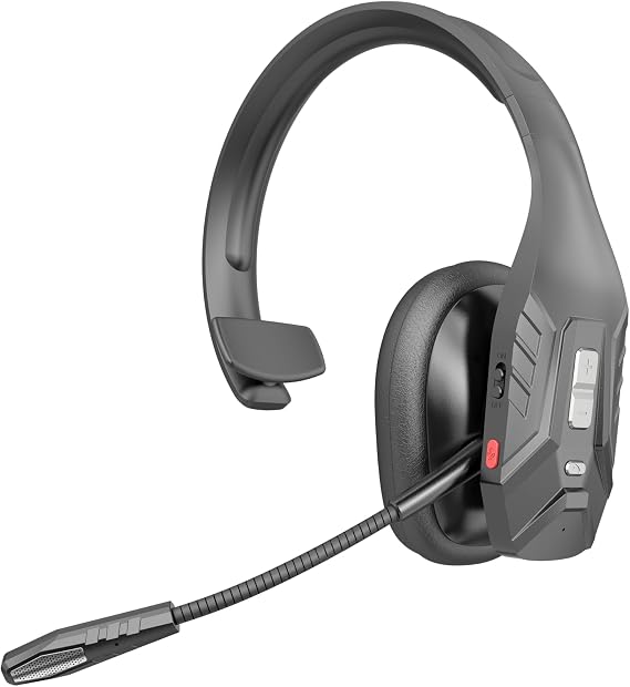 SINWE Trucker Bluetooth Headset with Noise Reduction Microphone