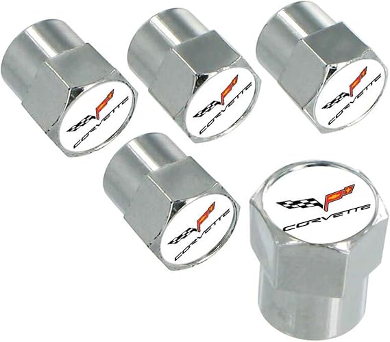 License Frame Inc. Chevrolet Chevy Corvette C6 Chrome Valve Cap Covers