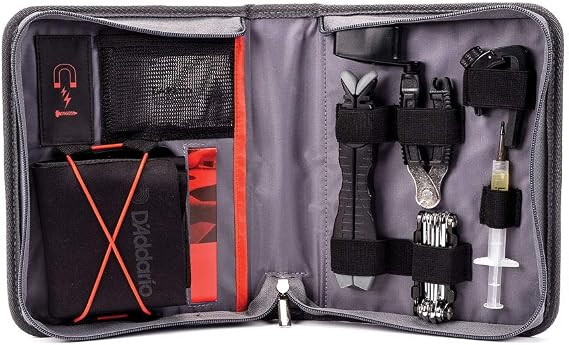D'Addario Accessories Bass Guitar Maintenance Kit - Bass Tool Kit - Bass Setup Kit - Perfect Kit for Guitar Tech