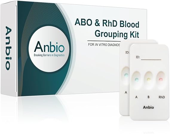 2 x Blood Type Test Kit - Group A, B, RHD Testing - Rapid Home Tests