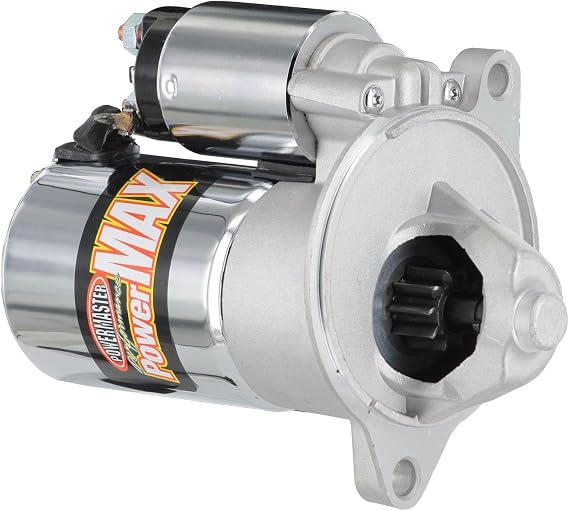 Powermaster - Str PowerMAX Ford [SB] 2 Ear MTG All A/T 157/164T Flexplate M/T w/157T Flyw 3/4" Depth Chrome w/Natural DE