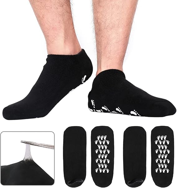 Codream Large Men's Moisturizing Gel Socks for Dry Cracked Rough Skin
