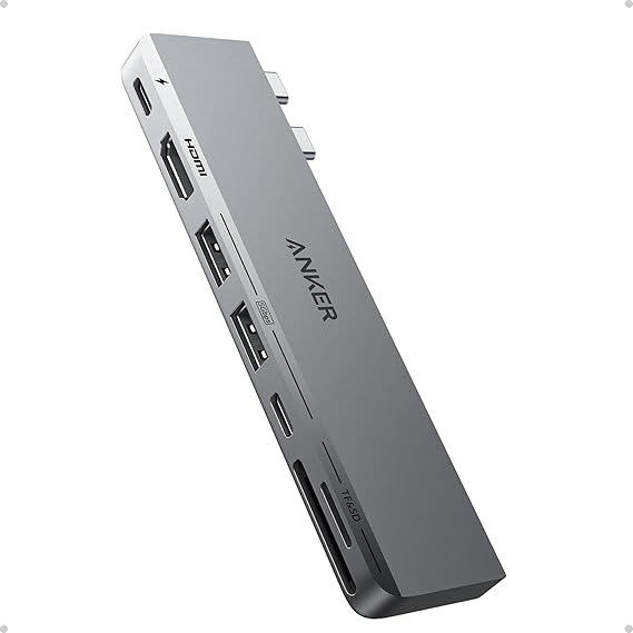 Anker USB-C Hub for MacBook, 7-in-2 Mac Dock with 4K@60Hz HDMI | Thunderbolt 4 Compatible, USB-C and 2 USB-A 5Gbps Data Ports, for MacBook Pro, MacBook Air M4/M5 and More (Not Work with Neo)