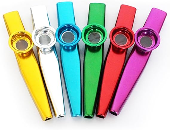 6Pcs Multipack Kazoo Musical Instrument for Kids Adult Aluminum Alloy Kazoo | kazoos,cazoo for kids,kazoo instrument for Guitar, Violin, Piano Instrumental Accompaniment,Cazoo