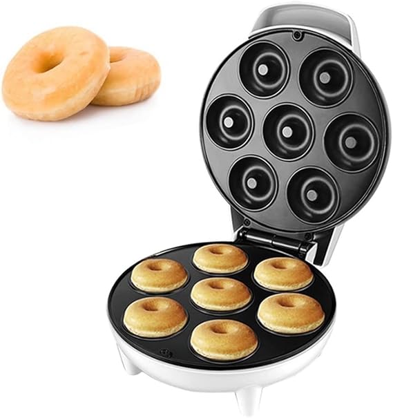 Mini Donut Machine, Makes 7 Donuts, Non-Stick Donut Maker Machine for Kid Friendly Dessert or Snack