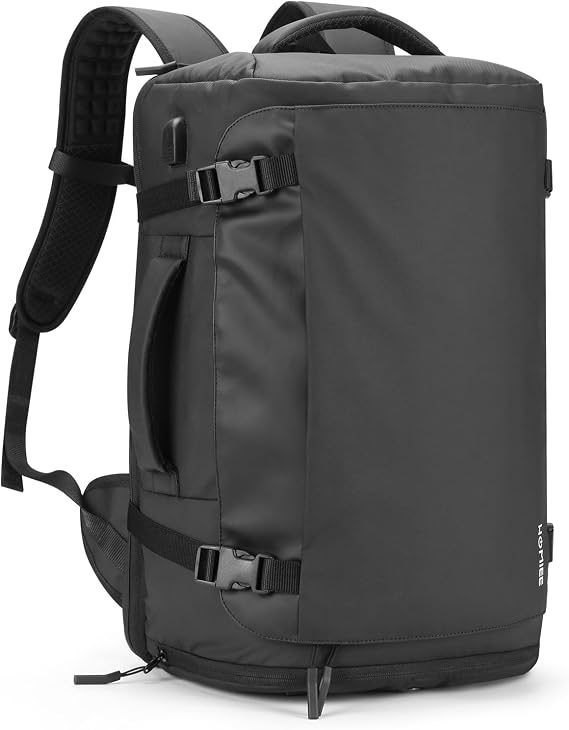 HOMIEE Travel Backpack 40L Carry-on Luggage TSA Friendly Flight Approved | Fits 17.3 Inch Laptop, Extra Large, Shoe Compartment, USB Charging Port, Anti-theft, Waterproof & Durable, Ergonomic