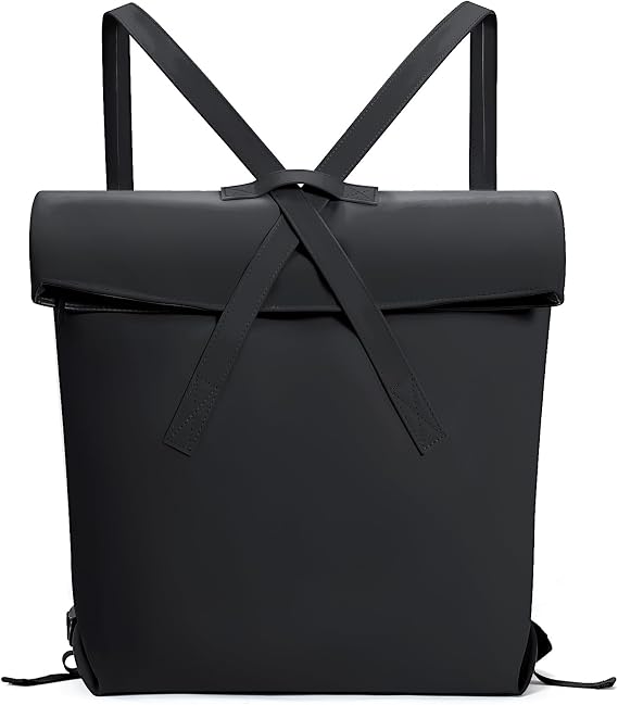 Anti-theft Laptop Backpack Roll Top Backpack Waterproof Backpack Rucksack School Bag Work Bag for Women and Men, Black, M