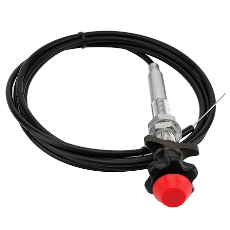55204 Control Cables,Adjustable Throttle Cables with 2 in. Black Knob, 10 Ft. Length Universal
