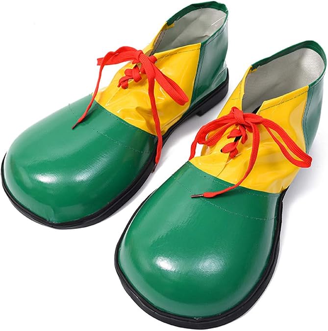 MizHome Unisex Adult Jumbo Large Clown Shoes Deluxe Halloween Costume Accessories, One Size