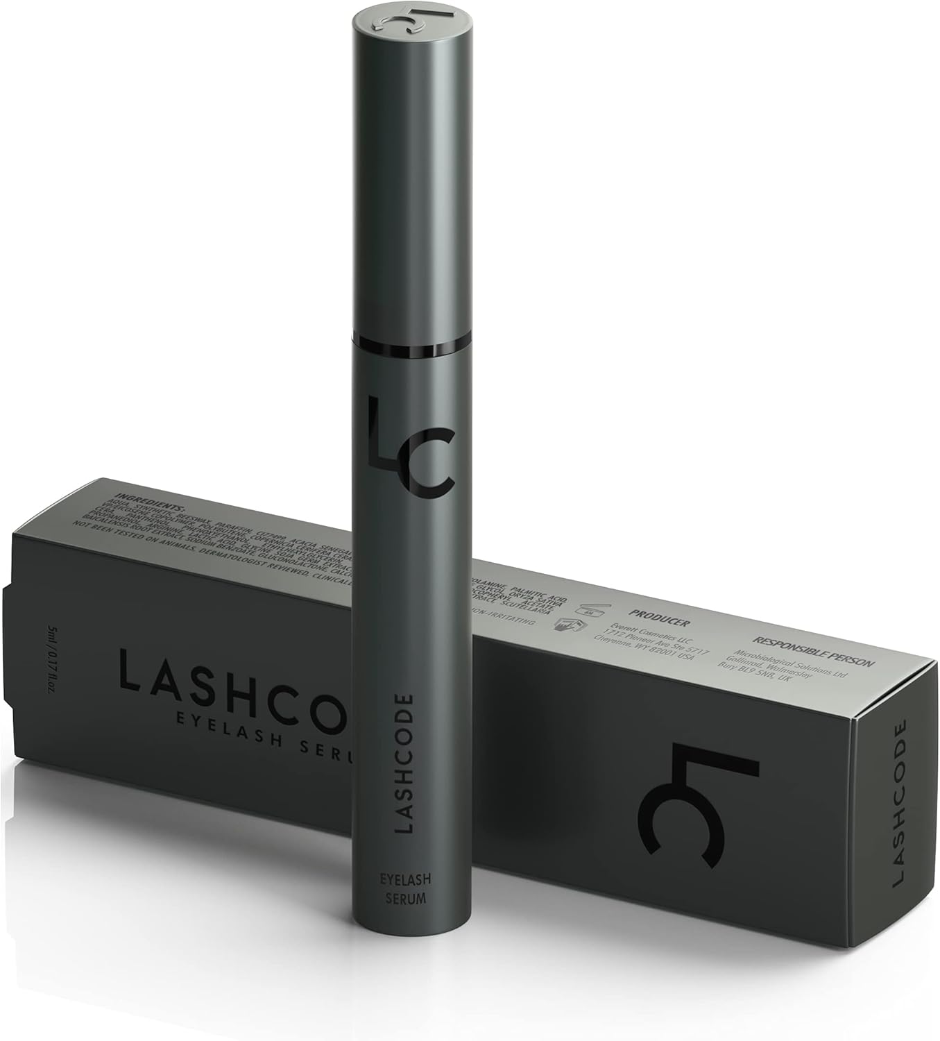 Lashcode Eyelash Serum 5ml - serum for faster eyelash and eyebrow growth, nourishing, moisturizing and thickening effect